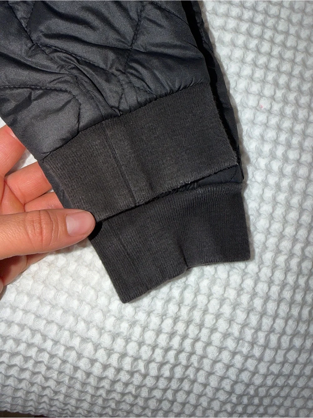 Ralph Lauren Black Quilted Jacket with Brass Snap
